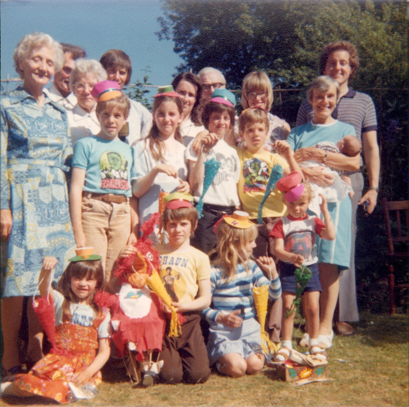 Reunion with Puddick and Russell families circa 1975